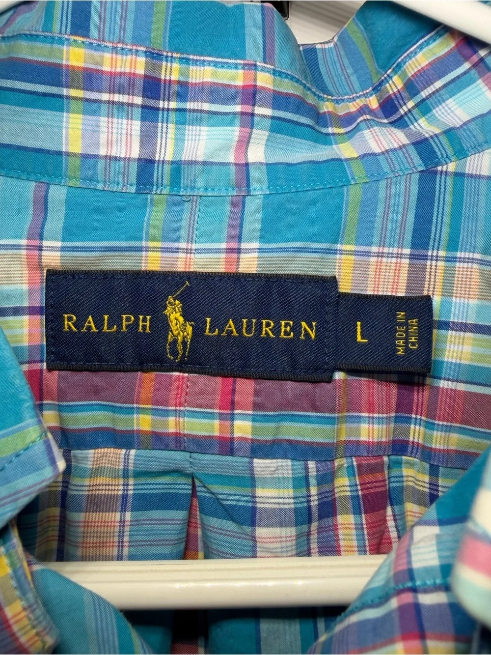 Polo by Ralph Lauren Teal Plaid Button-Down Shirt